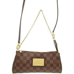 Louis Vuitton Damier Ebene Eva Shoulder Bag Brown